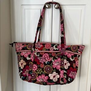 Vera Bradley Large Zippered Tote Bag